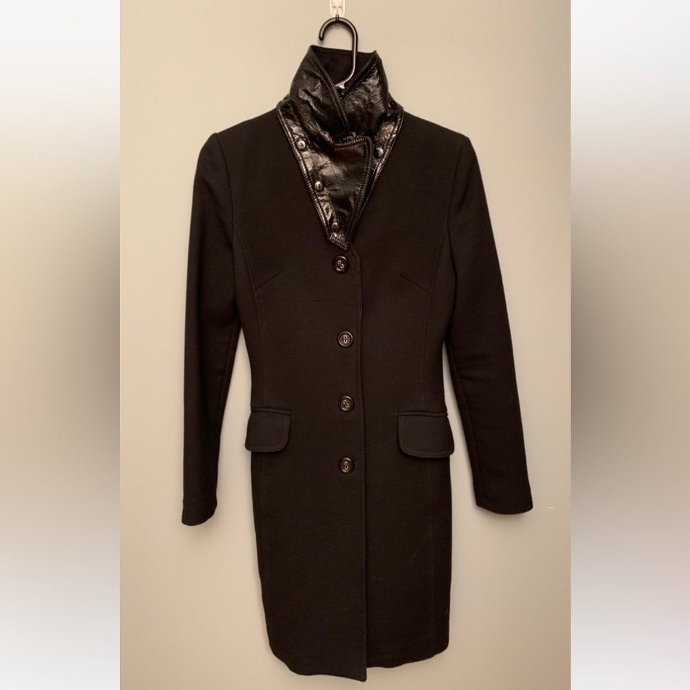 DOLCE & GABBANA Coat w Patent Leather Collar 38 (US Size 2) - Picture 4 of 8